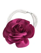 Pretty Girl Colier cu fucsia la baza gâtului cu floare 3D