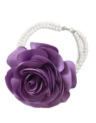 Pretty Girl Colier cu lila la baza gâtului cu floare 3D