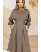Pretty Girl Rochie cafenie de zi din Lyocell