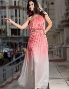 Pretty Girl Rochie de seara lunga din crepe in degrade