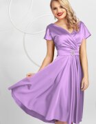 Pretty Girl Rochie eleganta de ocazie lila in clos din tafta