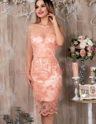 Pretty Girl Rochie midi rose din dantela 3D