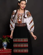 Traditional Brau dama Petunia brodat cu simbolul stelei