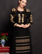 Traditional Ie dama a neagra Minodora cu broderie aurie