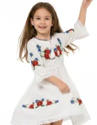 Traditional Rochie a fetita Marisa cu broderie florala