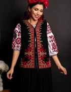 Traditional Vesta dama a Samantha brodata cu simbolul rombului