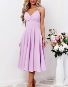 A&M Rochie baby doll midi din bumbac lila in clos retro TifaniW3