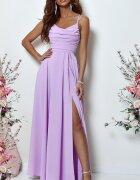 A&M Rochie de ocazie lunga lila cu bust tip corset ValeriaW