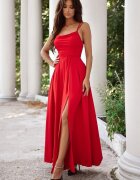 A&M Rochie eleganta lunga rosie cu bust tip corset ValeriaW