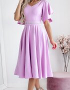A&M Rochie eleganta midi din bumbac lila in clos LunaW