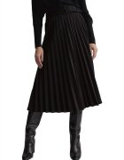  Fusta eleganta midi neagra plisata Florena