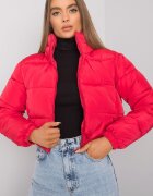  Geaca dama bomber scurta rosie matlasata Amedeia
