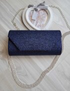  Geanta plic bleumarin glitter Glamy