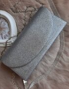  Geanta plic glitter argintiu Spark
