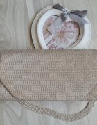  Geanta plic glitter crem Diamond