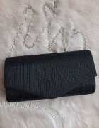  Geanta plic glitter negru Brightly