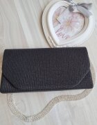  Geanta plic glitter negru Diamond