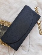  Geanta plic glitter negru Spark