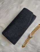  Geanta plic negru cu glitter Ayne