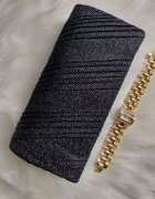  Geanta plic negru cu glitter Dariyah