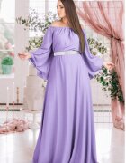 JojoFashion Rochie de ocazie lunga din voal lila Cinderella