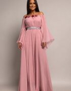 JojoFashion Rochie de ocazie lunga din voal roz FairyTale