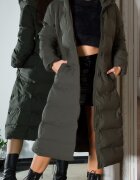 Koucla Geaca dama de iarna lunga kaki parka cu gluga Feray