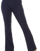 Koucla Pantaloni dama eleganti evazati bleumarin navy Felipa