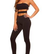 Koucla Salopeta neagra cu decupaje sexy Katiusa