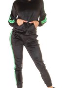 Koucla Trening dama casual din catifea verde neon Jade