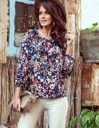 Numoco Bluza de dama cu print floral multicolor Milena