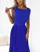 Numoco Rochie albastra midi plisata Karima