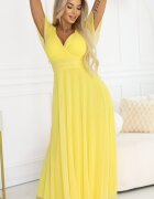 Numoco Rochie galbena eleganta lunga din tulle vapoaroasa NastiaN