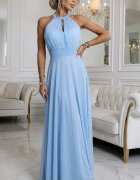 Numoco Rochie lunga din tulle baby bleu vaporoasa Selline