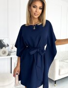 Numoco Rochie midi bleumarin navy croi fluture oversize Butterfly
