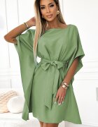 Numoco Rochie midi croi fluture kaki oversize Butterfly