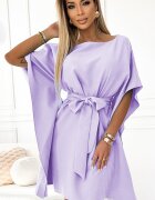 Numoco Rochie midi lila lavanda vaporoasa croi fluture Butterfly