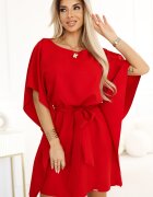 Numoco Rochie midi oversize rosie croi fluture Butterfly