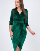 PerDonna Rochie midi verde din catifea Crenguta