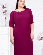 PerDonna Rochie XXL midi lejera magenta Minodora