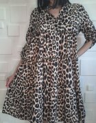  Rochie de vara midi lejera animal print leopard Estrella