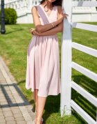 Roco Fashion Rochie din voal roz pal vaporoasa Margie