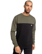 DC Shoes Bluza barbati Rebel Crew Block 3 Greenblack EDYFT03456-XCCK