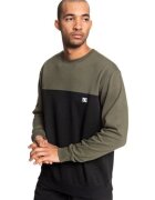 DC Shoes Bluza barbati Rebel Crew Block 3 Greenblack EDYFT03456-XCCK