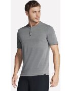 Skechers Tricou barbati Off Duty Short Sleeve Henley TS165-CHAR