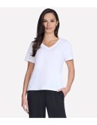 Skechers Tricou femei Pima V-Neck Tee TP130-WHT