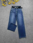 CUDI Pantaloni jeans denim croiala dreapta cu curea inclusa