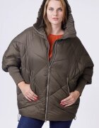 Fly Geaca oversized cu maneci din jerseu stranse kaki