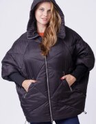 Fly Geaca oversized cu maneci din jerseu stranse neagra