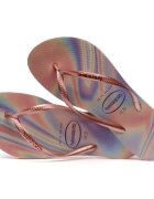 Havaianas Papuci slim din cauciuc natural degrade cu roz si mov